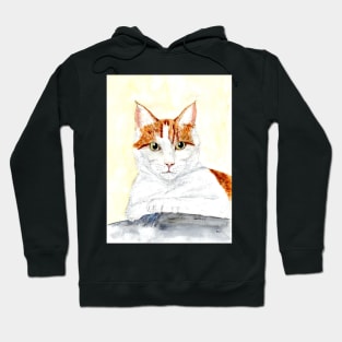 Red and white cat Hoodie